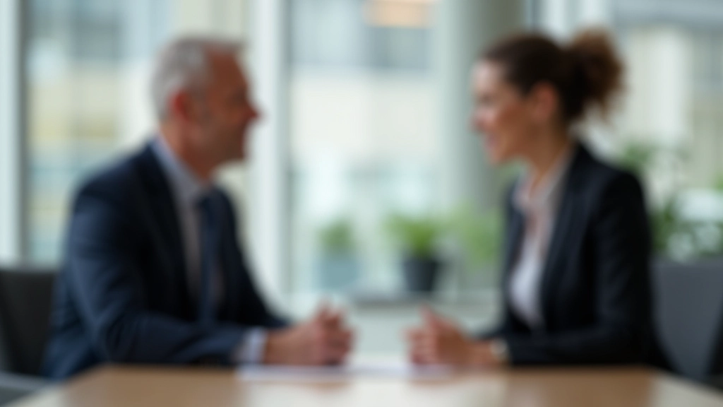 Zwei Geschäftsleute in professioneller Kleidung führen intensive Verhandlungsgespräche in modernem Konferenzraum